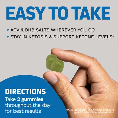 Herbtonics Keto Apple Cider Vinegar Gummies - Digestion &amp; Detox Support - Sugar Free BHB Advanced Formula for Keto Support - Raw ACV with The Mother - 120 Vegan ACV Gummies
