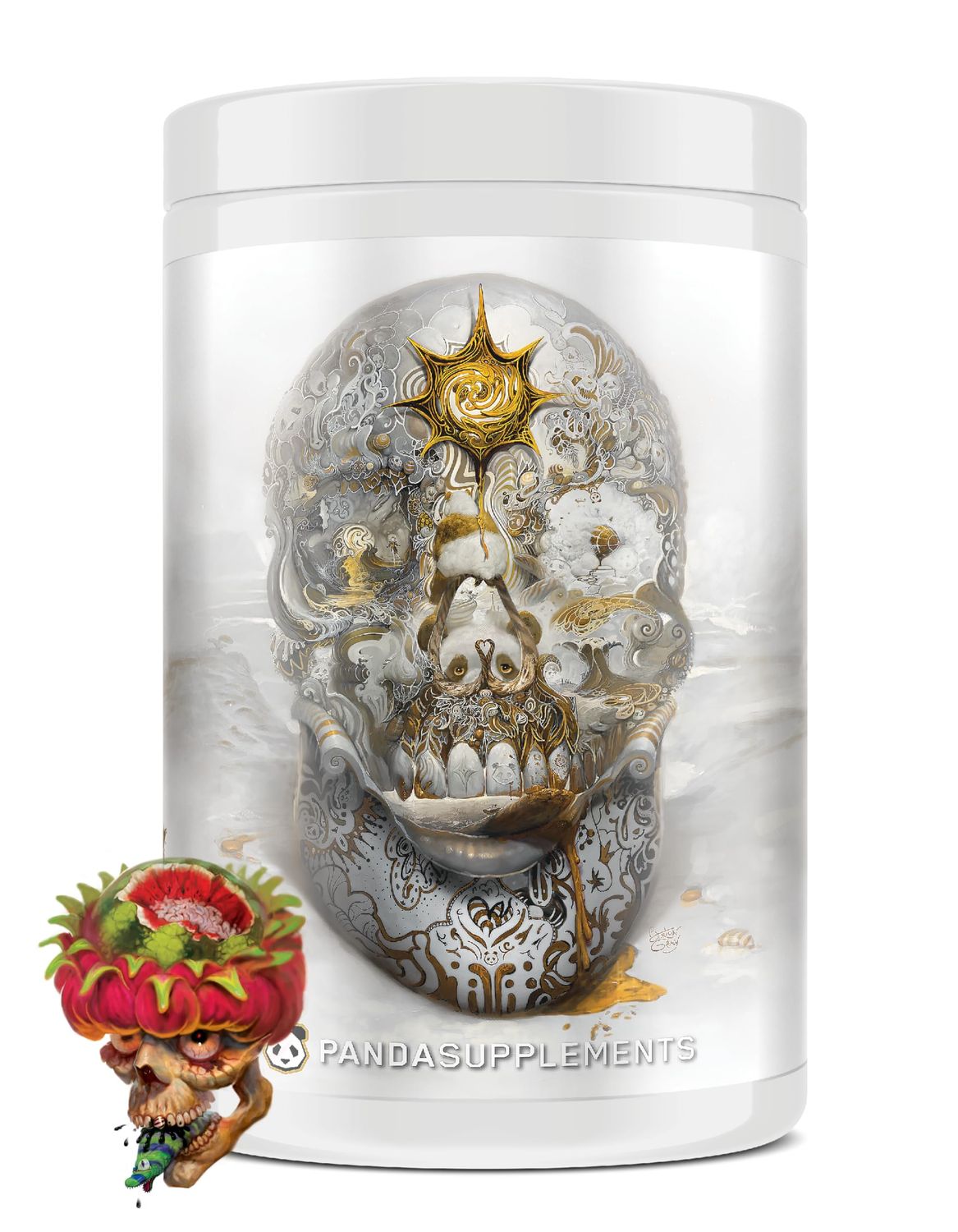 Underground Bio Labs/Panda Supps Skull:Nootropic Pre-Workout,403mg Caffeine, Tunnel Vision Focus,Pumps, Unparalled Energy (40 Scoops) (Dragonfruit Watermelon Candy) Skull Crusher