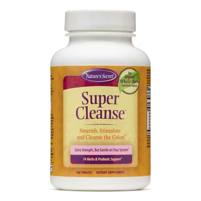 Nature&#39;s Secret Super Cleanse Extra Strength Total Body Cleanse, Support - Stimulating Blend of 14 Herbs with Probiotics - 100 Tablets