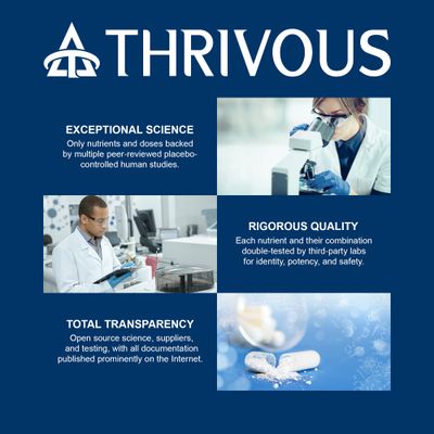 Thrivous Alpha - Enhance Brain & Nerve Function for Better Aging - Advanced Natural Nootropic Supplement: Alpha GPC, ALCAR, R Alpha Lipoic Acid, Ginkgo, SerinAid Phosphatidylserine - 120 Capsules