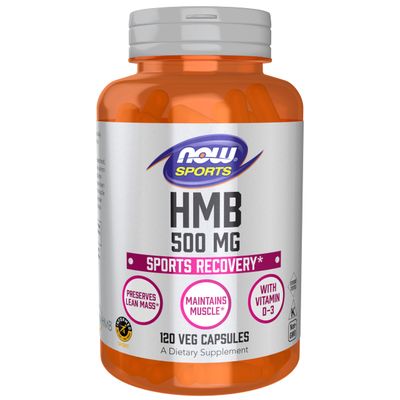 NOW Foods Sports Nutrition, HMB (-Hydroxy -Methylbutyrate) 500 mg, Sports Recovery*, 120 Veg Capsules