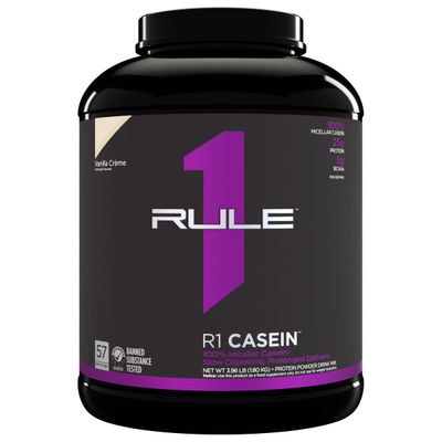 Rule One Proteins Casein - 25g Slow-Release Protein from Premium Micellar Casein for Sustained Amino Acid Delivery, Helps Keep Muscles Fed Overnight for Recovery (4 Pounds*, Vanilla Crme)
