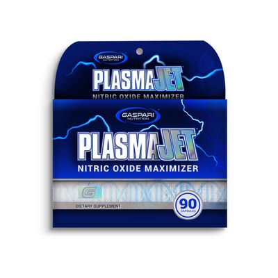 Gaspari Nutrition PlasmaJet, Legendary N.O. Nitric Oxide Maximizer, Increased Lean Mass and Strength, Maximum Vascularity and Vasodilation, 90 Capsule