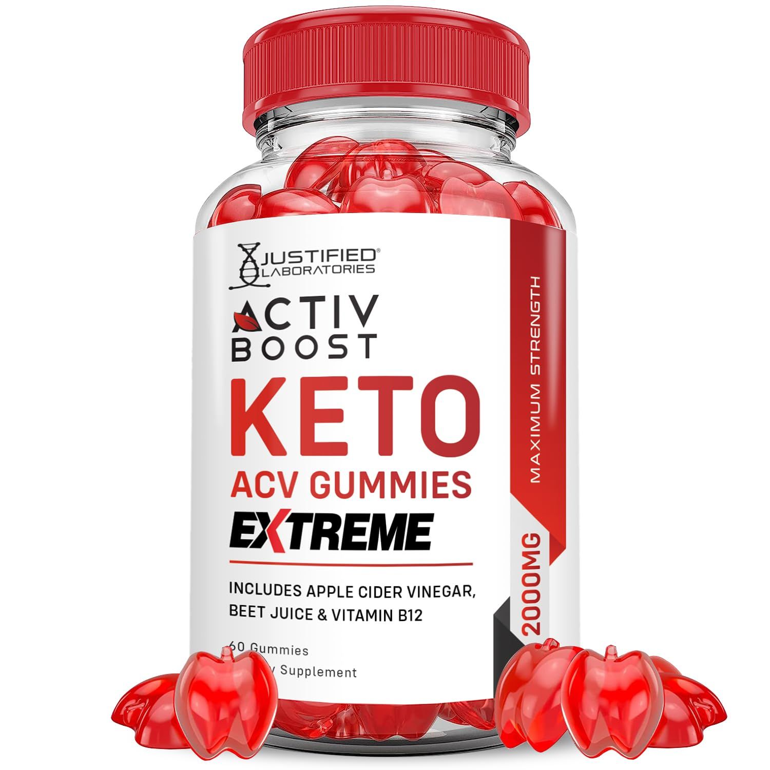 Activboost Keto ACV Gummies Extreme 2000MG Active Boost Keto Gummies Apple Cider Vinegar Activ Boost Formulated with Pomegranate Beet Juice Powder B12 Vegan Non GMO 60 Gummys