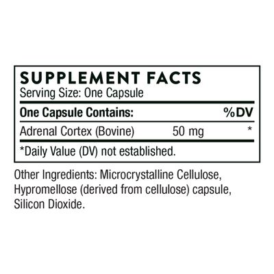 THORNE Adrenal Cortex - Bovine Adrenal Cortex Supplement for Cortisol Management - Support Healthy Adrenal Gland Function, Immune System, Stress Management, Fatigue, and Metabolism - 60 Capsules