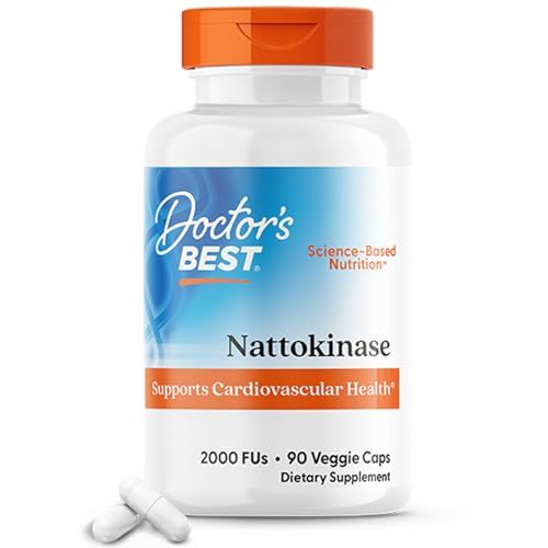 Doctor&#39;s Best Nattokinase 2,000 Fu, Non-GMO, Gluten Free, Vegan, Supports Cardiovascular and Circulatory Health, 90 VC