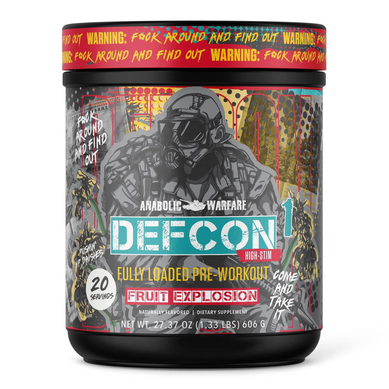 Anabolic Warfare Defcon1 High Stim, High-Intensity Pre-Workout Powder (Fruit Explosion, 20 Servings)