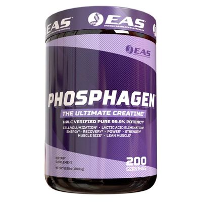 EAS Experimental and Applied Sciences Phosphagen Ultimate Creatine Powder | Power, Strength, Muscle Size, &amp; Cell Volumization | Pure 99.9% Potency | 200 Servings (Unflavored)