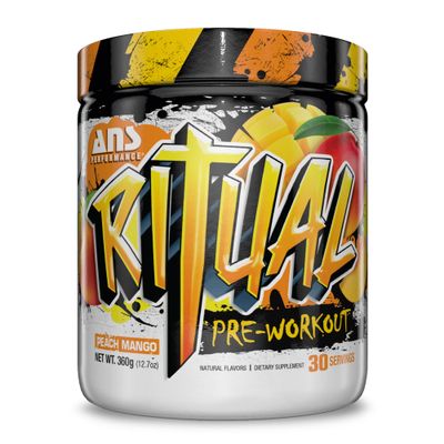 ANS Performance Ritual Pre Workout (30 Servings, 12.7 oz) - Complete Preworkout Formula - Energy, Focus, &amp; Strength - Increase Power Output &amp; Workout Volume - Endurance &amp; Stamina (Peach Mango)