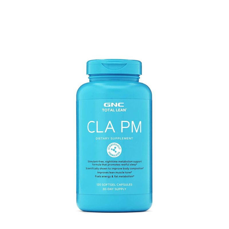 GNC Total Lean CLA PM | Nighttime Metabolism Support for Restful Sleep | 120 Softgels