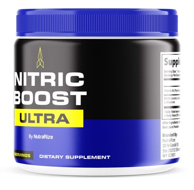 Nitric Boost Ultra Powder, Official Formula to Support Energy Levels and Blood Flow, Nitric Booster Ultra in a Jar, NitricBoost Ultra Reviews (30 Servings)