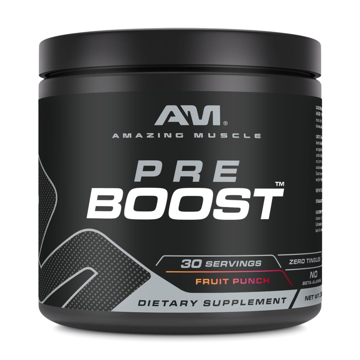 Amazing Muscle Pre Boost | 30 Servings | 324 Grams | Pre-Workout Supplement | Fruit Punch Flavor | Made in USA