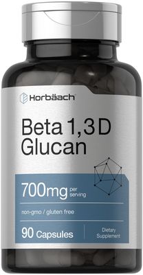 Horbach Beta Glucan 1 3D 700 mg | 90 Capsules | Beta 1,3, 1,6 D Glucan | Non-GMO, Gluten Free Supplement