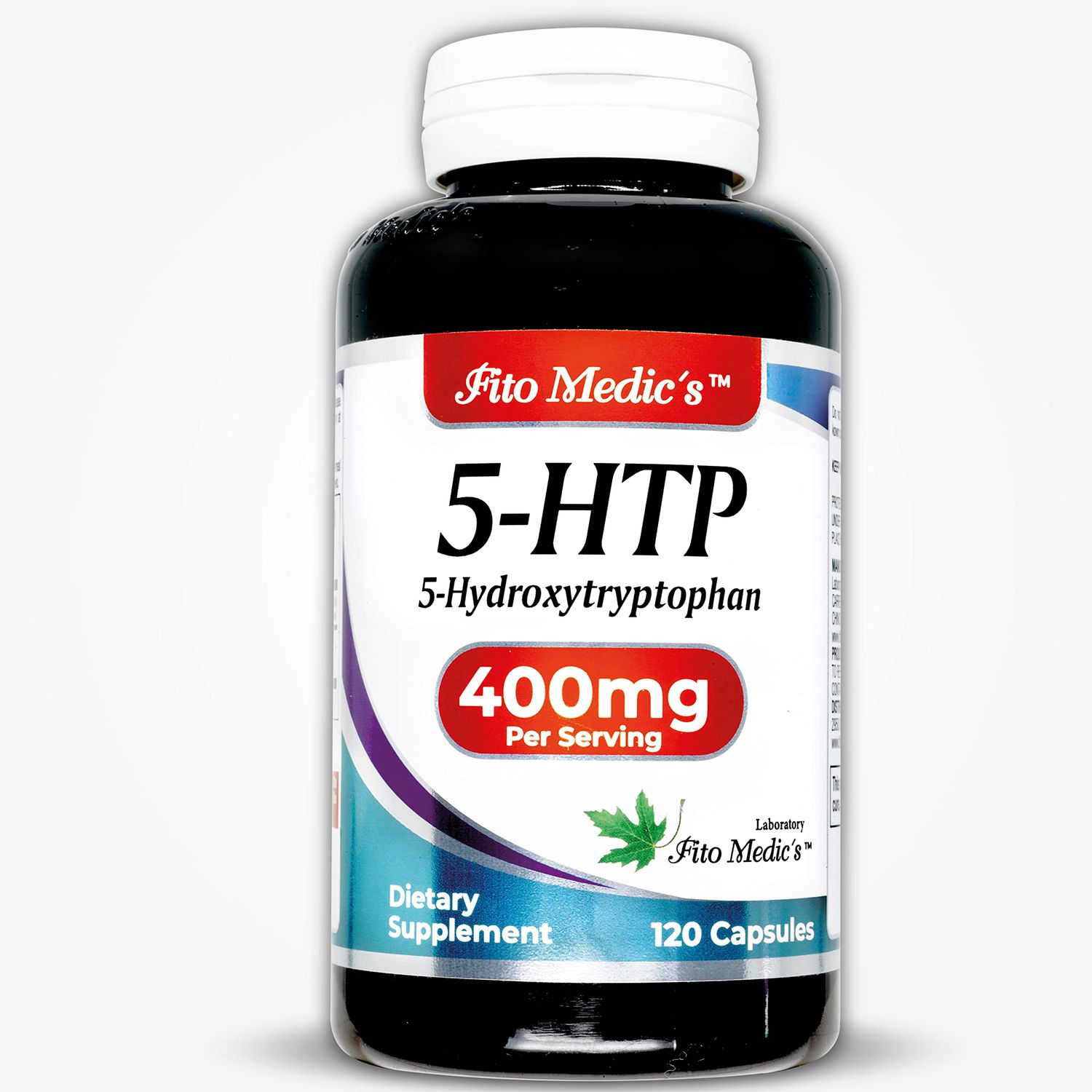 FITO MEDIC&#39;S Lab - 5htp - 120 Capsules, 400mg per Serving of - 5 htp - Ultra high Absorption, 5-htp.