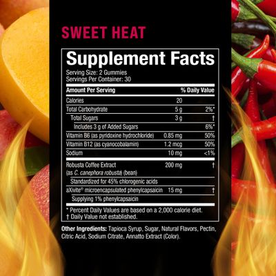 Hydroxycut Hardcore Ultra Shred Gummies, Sweet Heat - 99% Stimulant Free - Includes Capsaicin &amp; B Vitamins - for Women &amp; Men