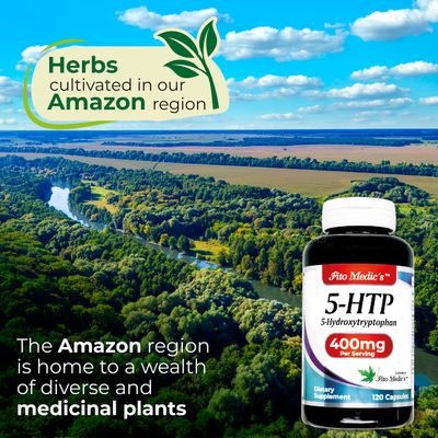 FITO MEDIC'S Lab - 5htp - 120 Capsules, 400mg per Serving of - 5 htp - Ultra high Absorption, 5-htp.