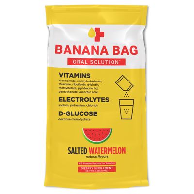Banana Bag - Pharmacist Hydration Recovery Formula - Electrolyte &amp; Vitamin Powder Packet Drink Mix - Salted Watermelon 15-Pack