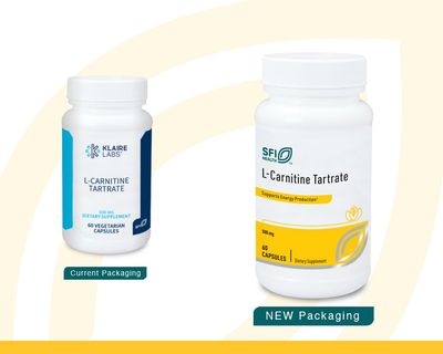 Klaire Labs L-Carnitine Tartrate - 500 mg Amino Acid, Stabilized L-Carnitine - No Synthetic D-Carnitine (60 Capsules)