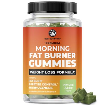 Morning Fat Burner Gummies | Weight Loss for Women &amp; Men | Thermogenic Belly Fat Burner with Green Tea, Garcinia, Green Coffee Bean &amp; More | Appetite Suppressant &amp; Metabolism Booster | 60 Gummies