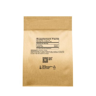 Pure Original Ingredients L-Carnitine L-Tartrate (8oz) Powder, Amino Acid Supplement, Lab-Verified