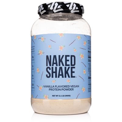 Naked Shake - Vanilla Protein Powder - Plant Based Protein Shake with Mct Oil, Gluten-Free, Soy-Free, No Gmos Or Artificial Sweeteners - 30 Servings