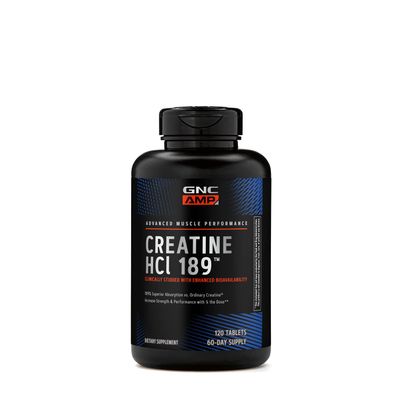 GNC AMP Creatine HCl Pills | Muscle Builder, Energy Production, Performance Recovery Supplement | Fast Absorbing, Gluten Free Formula| 120 Count
