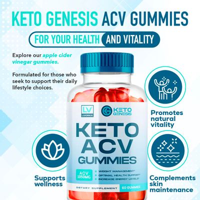 (2 Pack) Keto Genesis Keto ACV Gummies Advanced Weight Loss, Genesis Keto, Ketogenesis Keto+ACV Gummies, Keto Genesis, Keto Genesis Gummies, Ketogenesis Keto Plus ACV Gummy Supplement 1050mg, 2 Months