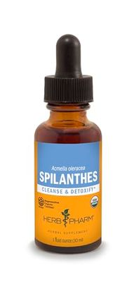 Herb Pharm Certified Organic Spilanthes Liquid Extract for Cleansing and Detoxification - 1 Ounce