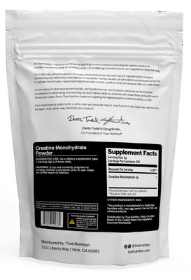 True Nutrition - Creatine Monohydrate Powder - Micronized Creatine Powder - Promotes Lean Muscle Growth, Muscular Strength, and Workout Intensity - Pre Workout and Post Workout Supplement (500 g)