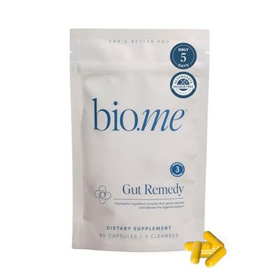 Bio.me Gut Remedy Capsules (3 Monthly Cleanses) Gut Cleanse with Magnesium Citrate, Berberine, Immunolin, L-Glutamine - 5 Day Cleanse &amp; Reset Digestive System, Remove Waste, Rebalance Gut Microbiome