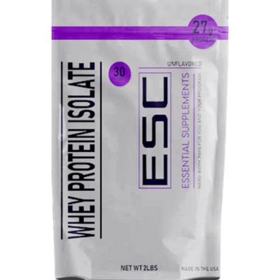 Essential Supplements Company Pure Unflavored Whey Protein Isolate - 27g Protein per Serving - Versatile All-Purpose Protein Supplement