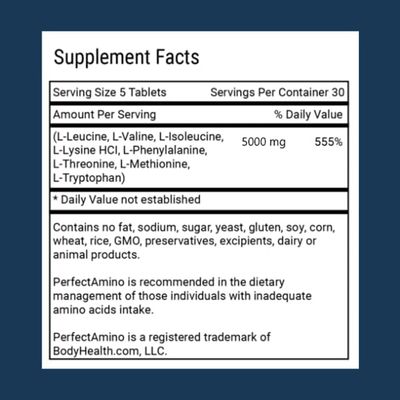 Advanced Bionutritionals - Advanced Amino Formula Tablets, Amino Acid Supplement, Build Muscle, Post Workout Recovery, Energy, Stamina, Non-GMO, Gluten Free, Dairy Free, Vegan (150 Tablets)