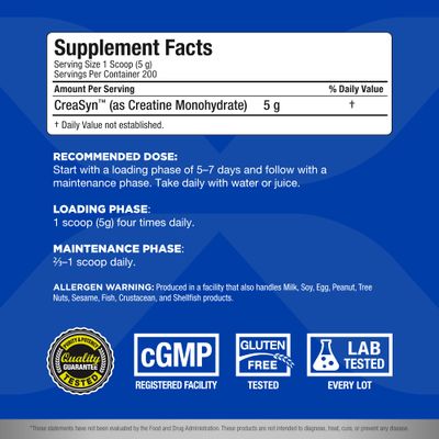 ALLMAX Essentials CREATINE - 1000 g Powder - Improves Performance &amp; Training Intensity - Vegan &amp; Gluten Free - 200 Servings
