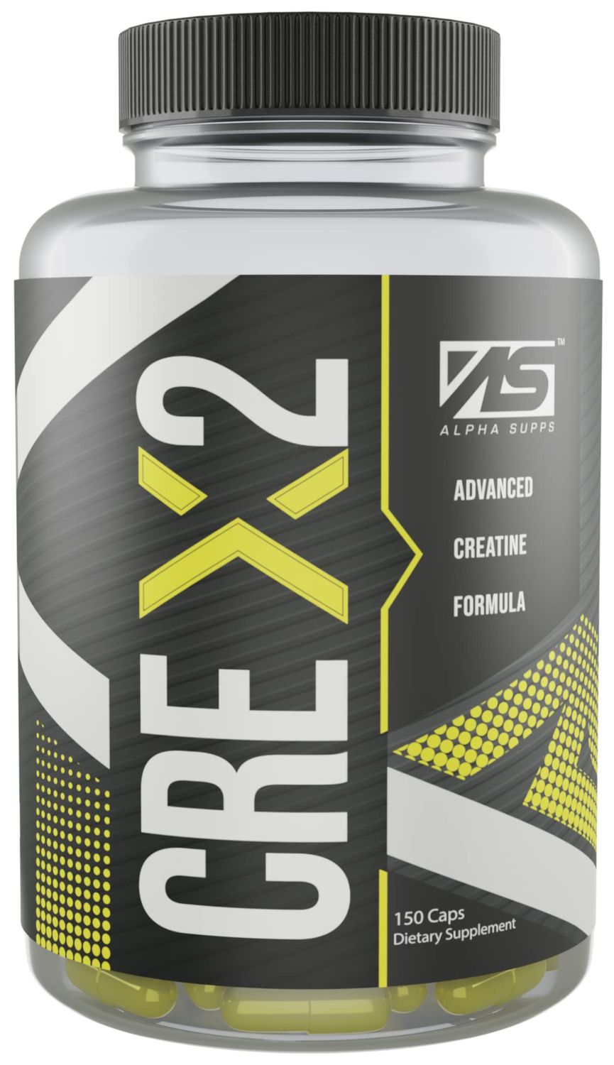 Alpha Supps - Alpha CRE X2 | 1500mg Each Creatine MagnaPower &amp; Creatine Ethyl Ester | Advanced Creatine Formula | 150 Capsules