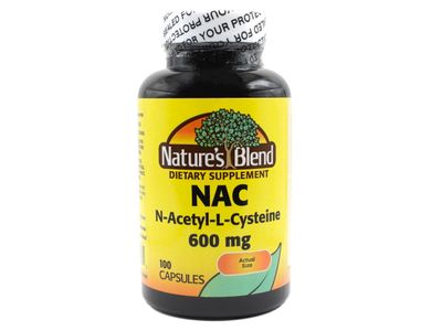 Nature&#39;s Blend NAC Supplement N-Acetyl-L-Cysteine 600mg 100 Capsules - Immune Support, Antioxidant for Cellular Health