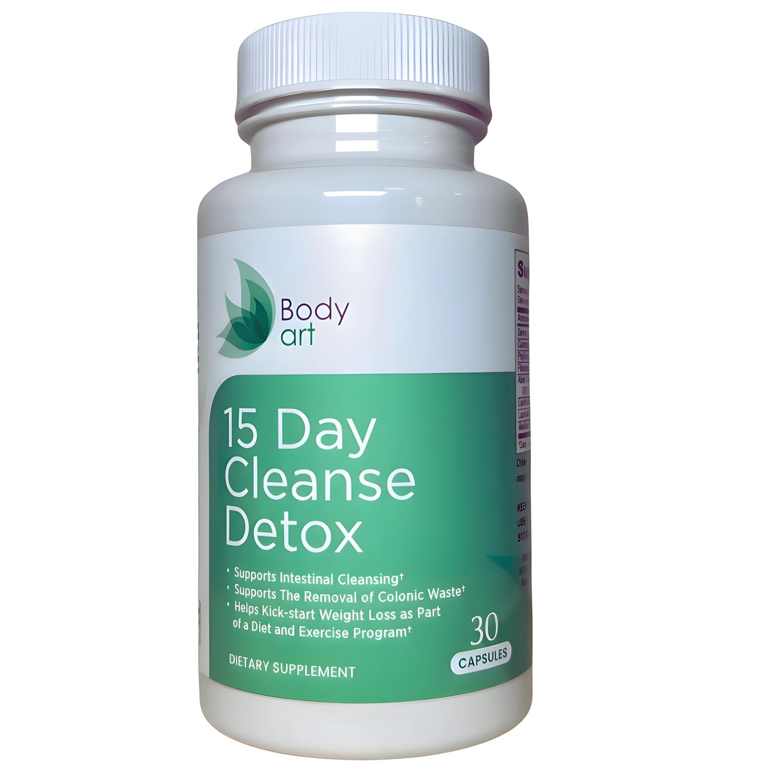Body Art 15 Day Colon Cleanse Detox - Gut Detox Cleanse for Digestive Health, Gut Cleanse Detox for Women &amp; Men - for Bowel Cleanse, Remove Body Waste, Advanced Colon Cleanser &amp; Detox - 30 Capsules