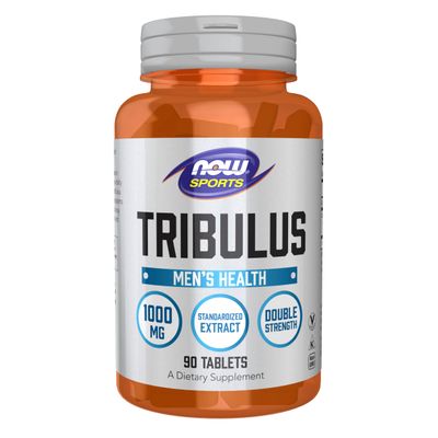 NOW Foods Sports Nutrition, Tribulus (Tribulus terrestris) 1,000 mg, Double Strength, Men&#39;s Health, 90 Tablets