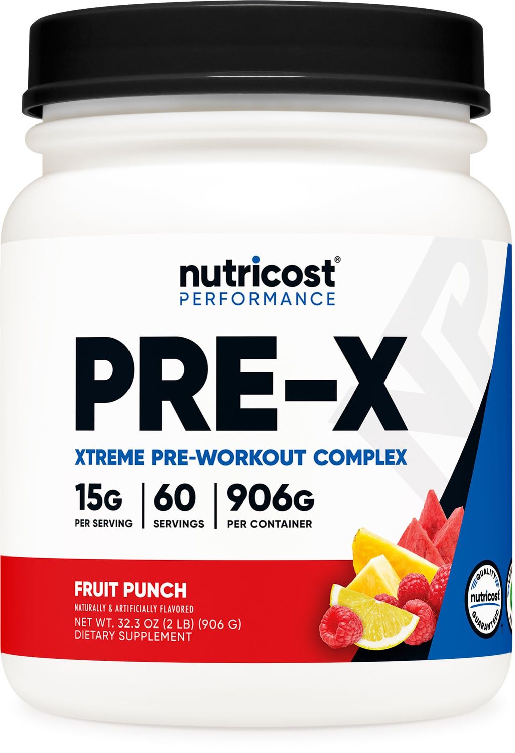 Nutricost Pre-X Xtreme Pre-Workout Complex Powder, Fruit Punch, 60 Servings, Vegetarian, Non-GMO and Gluten Free