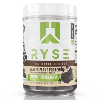 RYSE Naturals Series Loaded Plant Protein | 20g Protein from Pea, Chickpea, &amp; Barley Rice | Zero Artificial Colors, Flavors, or Sweeteners | 20 Servings (Chocolate Cookie Blast)