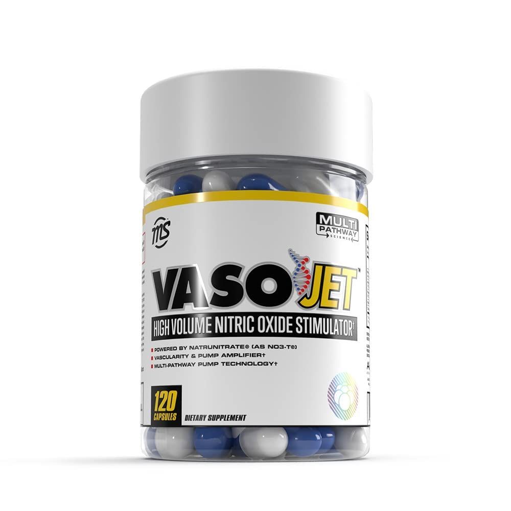 Man Sports Vasojet - Muscle Pump Supplements - Nitric Oxide Booster - 120 Capsules for 40 Days
