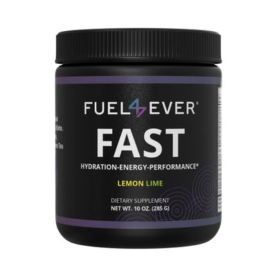 Fuel 4 Ever Fast Fasting Electrolyte Powder | with Creatine, Essential Amino Acids &amp; Green Tea Extract | No Sugar, No Artificial Sweeteners or Ingredients | Lemon Lime Flavor 30 Servings