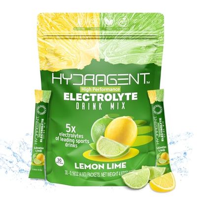 HYDRAGENT Zero Sugar Electrolyte Stick Packs | 1200mg Core Electrolytes | Magnesium &amp; Potassium for Hydration &amp; Recovery