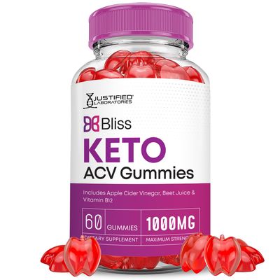 Bliss Keto ACV Gummies Advanced Formula 1000MG Bliss Keto Gummies Apple Cider Vinegar Boost Formulated with Pomegranate Beet Juice Powder B12 Vegan Non GMO 60 Gummys