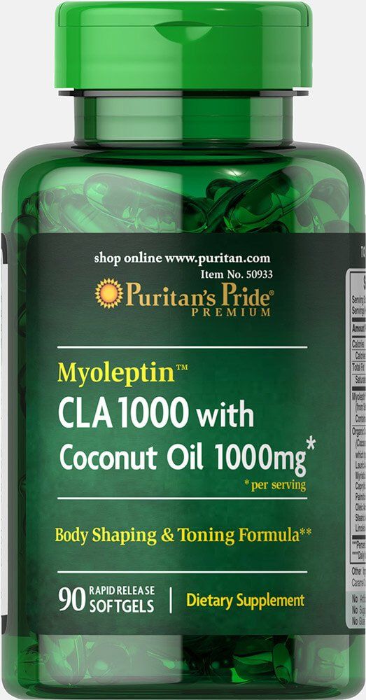 Puritan&#39;s Pride Myoleptin CLA 1000 with Coconut Oil-90 Softgels