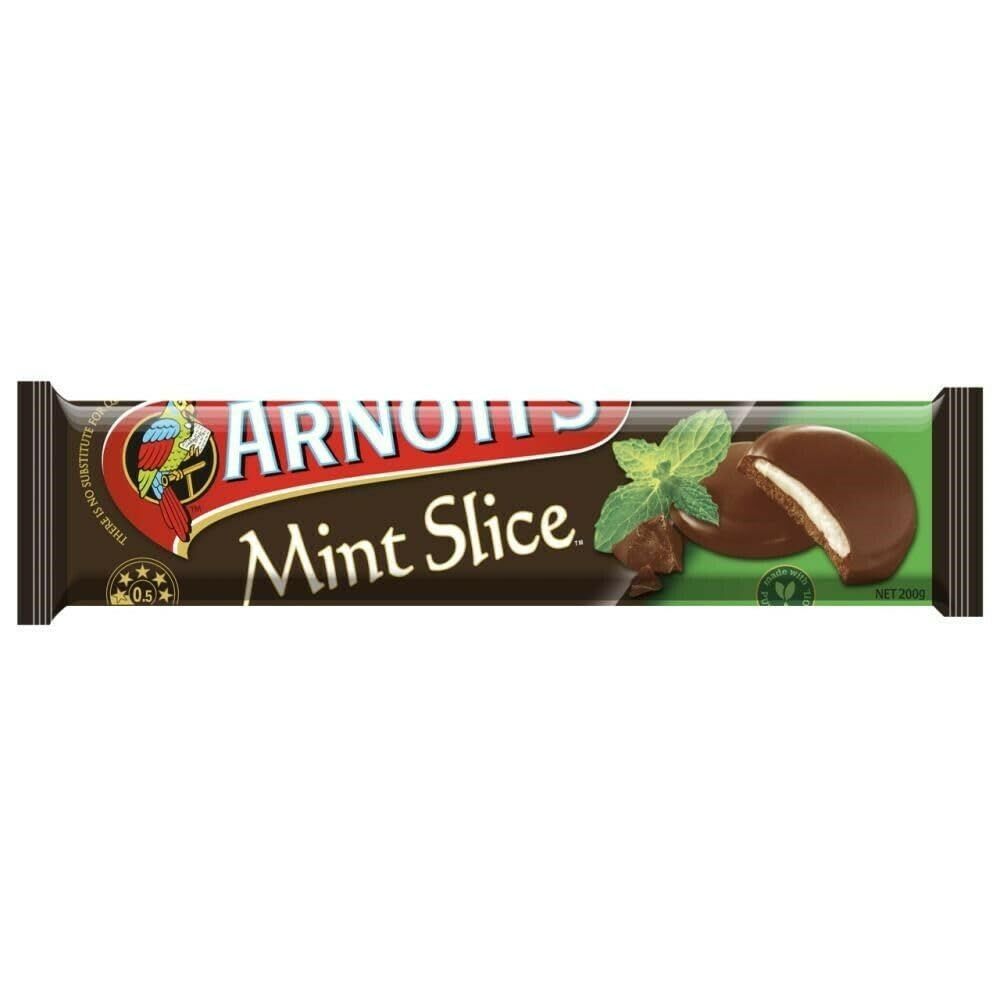 Arnott&#39;s Mint Slice Biscuits 200g