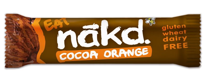 Nakd Bars, Cocoa Orange Raw Fruit and Nuts, Gluten Free, Vegan, 18 Count