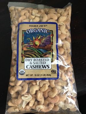 Trader Joe&#39;s Organic Dry Roasted &amp; Salted Cashews 16 oz