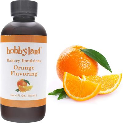 Hobbyland Bakery Emulsions (Orange Flavoring, 4 fl oz), Orange Baking Emulsion, Made in small batches.