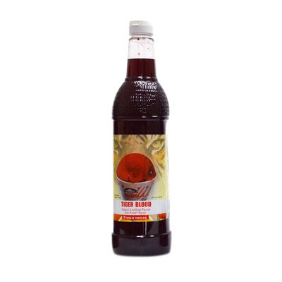 Tiger Blood Snow Cone Syrup (25 oz) - Sno-Treat Snow Cone Syrups for Shaved Ice, Sodas, &amp; More - Slushie Syrups