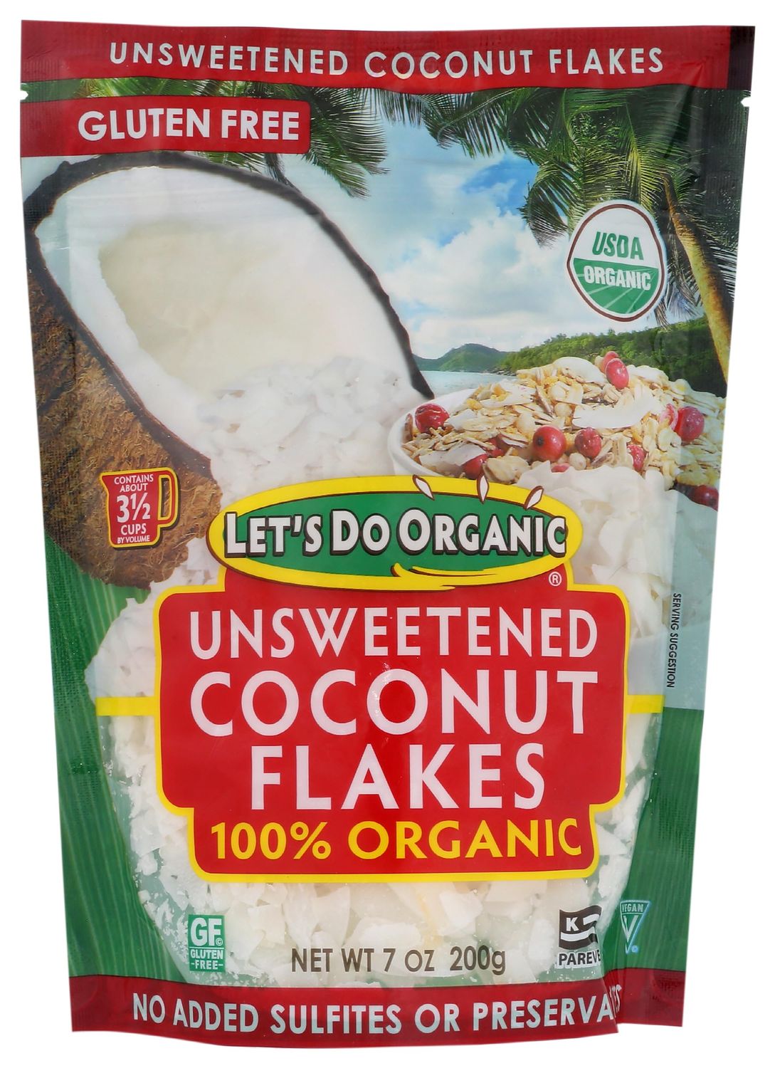 Let&#39;s Do Organic Unsweetened Coconut Flakes, 7 oz